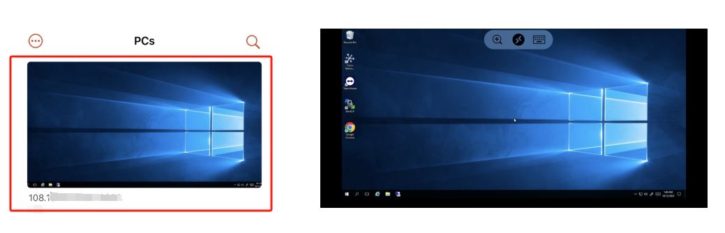 Click Saved Profile