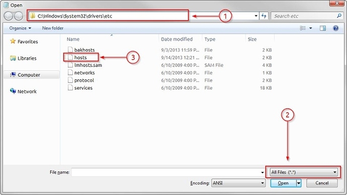 Uploading Host File image